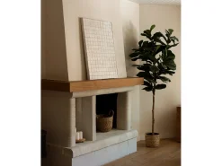 Cuadro decorativo sobre lienzo de algodón con marco de madera negro pintado artesanalmente con pintura al oleo de 100x150cm - JAN - DECOWOOD