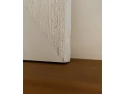 Cuadro decorativo sobre lienzo de algodón con marco de madera blanco pintado artesanalmente con pintura al oleo de 80x100cm - ADRIANA - DECOWOOD