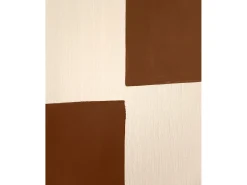 Cuadro decorativo sobre lienzo de algodón con marco de madera marrón claro pintado artesanalmente con pintura al oleo de 80x100cm - PRISMA - DECOWOOD