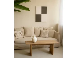 Best DECOWOOD Cuadro decorativo sobre lienzo de algodón con marco de madera marrón claro pintado artesanalmente con pintura al oleo de 60x80cm - PRISMA - Multicolor