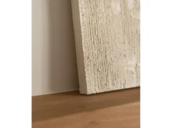 DECOWOOD Cuadro^Cuadro decorativo sobre lienzo de algodón con marco de madera marrón claro pintado artesanalmente con pintura al oleo de 100x150cm - DEVA - Beige