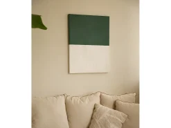Sale DECOWOOD Cuadro decorativo sobre lienzo de algodón con marco de madera blanco pintado artesanalmente con pintura al oleo de 60x80cm - MARINA - Multicolor