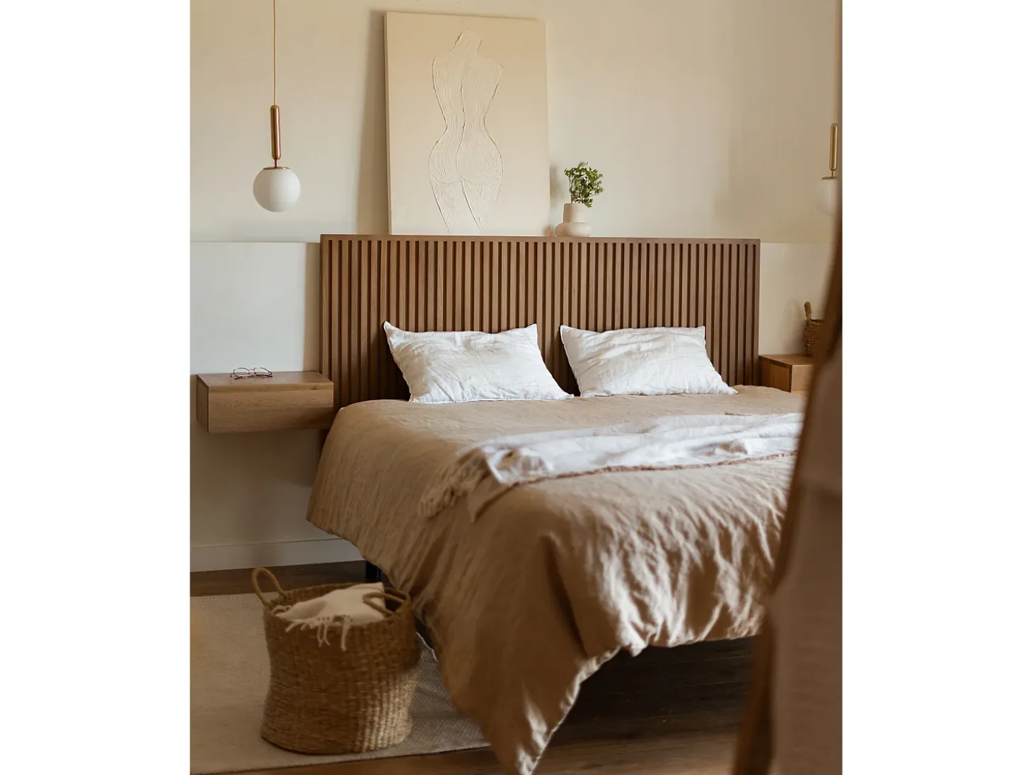 Cuadro decorativo sobre lienzo de algodón con marco de madera marrón claro pintado artesanalmente con pintura al oleo de 100x150cm - LEO - DECOWOOD