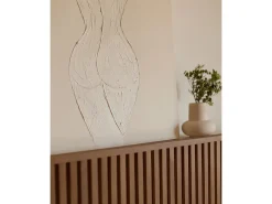 Cuadro decorativo sobre lienzo de algodón con marco de madera marrón claro pintado artesanalmente con pintura al oleo de 100x150cm - LEO - DECOWOOD