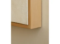 Clearance DECOWOOD Cuadro decorativo sobre lienzo de algodón con marco de madera blanco pintado artesanalmente con pintura al oleo de 80x100cm - VARO - Multicolor