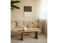 Cuadro decorativo sobre lienzo de algodón con marco de madera blanco pintado artesanalmente con pintura al oleo de 100x150cm - MARINA - DECOWOOD