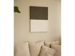 Cuadro decorativo sobre lienzo de algodón con marco de madera blanco pintado artesanalmente con pintura al oleo de 100x150cm - MARINA - DECOWOOD