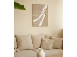 Sale DECOWOOD Cuadro decorativo sobre lienzo de lino pintado artesanalmente con pintura al oleo sin marco de 100x150cm - ADRIANA - Multicolor