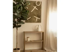 DECOWOOD Cuadro decorativo sobre lienzo de algodón pintado artesanalmente con pintura al oleo sin marco de 60x80cm - SILVANA - Multicolor