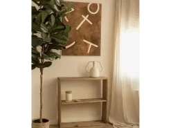 Cuadro decorativo sobre lienzo de algodón con marco de madera blanco pintado artesanalmente con pintura al oleo de 100x150cm - SILVANA - DECOWOOD