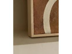 Cuadro decorativo sobre lienzo de algodón con marco de madera blanco pintado artesanalmente con pintura al oleo de 100x150cm - SILVANA - DECOWOOD