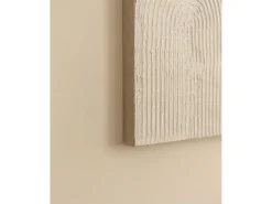 Cuadro decorativo sobre lienzo de lino con marco de madera marrón claro pintado artesanalmente con pintura al oleo de 60x80cm - NIKI - DECOWOOD