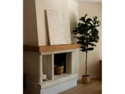 Outlet DECOWOOD Cuadro decorativo sobre lienzo de algodón pintado artesanalmente con pintura al oleo sin marco de 80x100cm - JAN - Beige