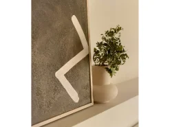 Sale DECOWOOD Cuadro decorativo sobre lienzo de algodón con marco de madera blanco pintado artesanalmente con pintura al oleo de 80x100cm - SILVANA - Multicolor