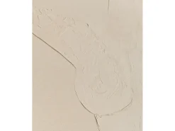 DECOWOOD Cuadro^Cuadro decorativo sobre lienzo de algodón con marco de madera marrón oscuro pintado artesanalmente con pintura al oleo de 100x150cm - GALA - Beige
