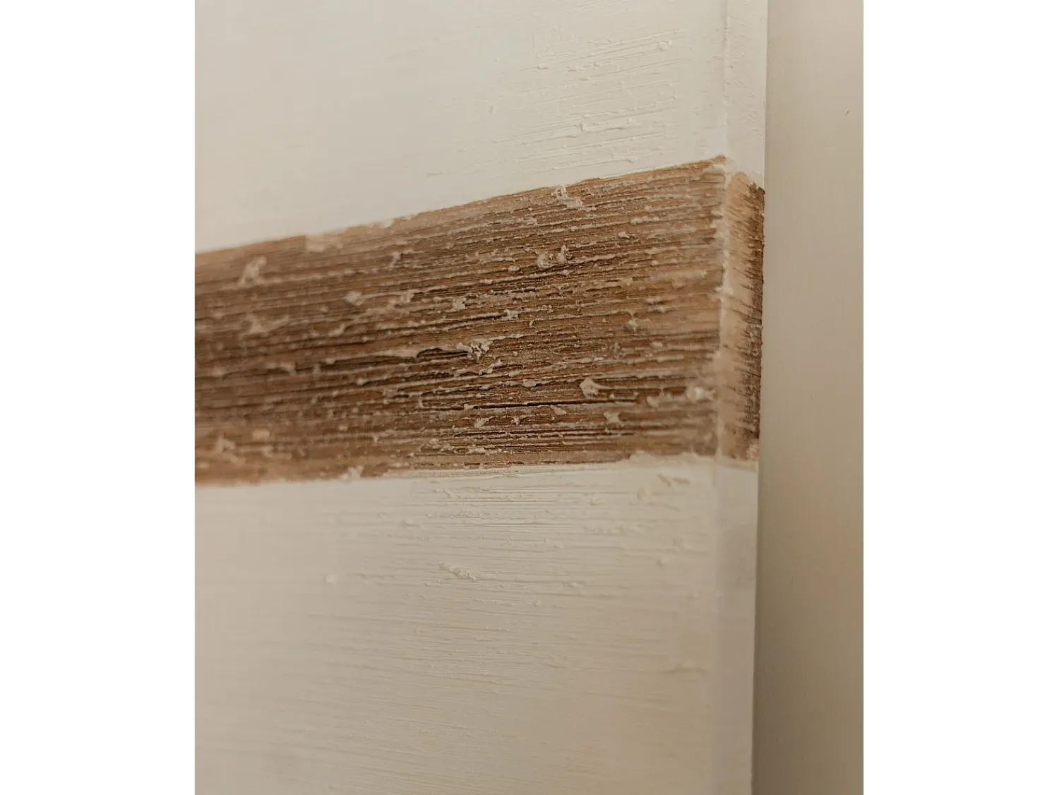 Clearance DECOWOOD Cuadro decorativo sobre lienzo de algodón con marco de madera marrón claro pintado artesanalmente con pintura al oleo de 100x150cm - BRISA - Multicolor