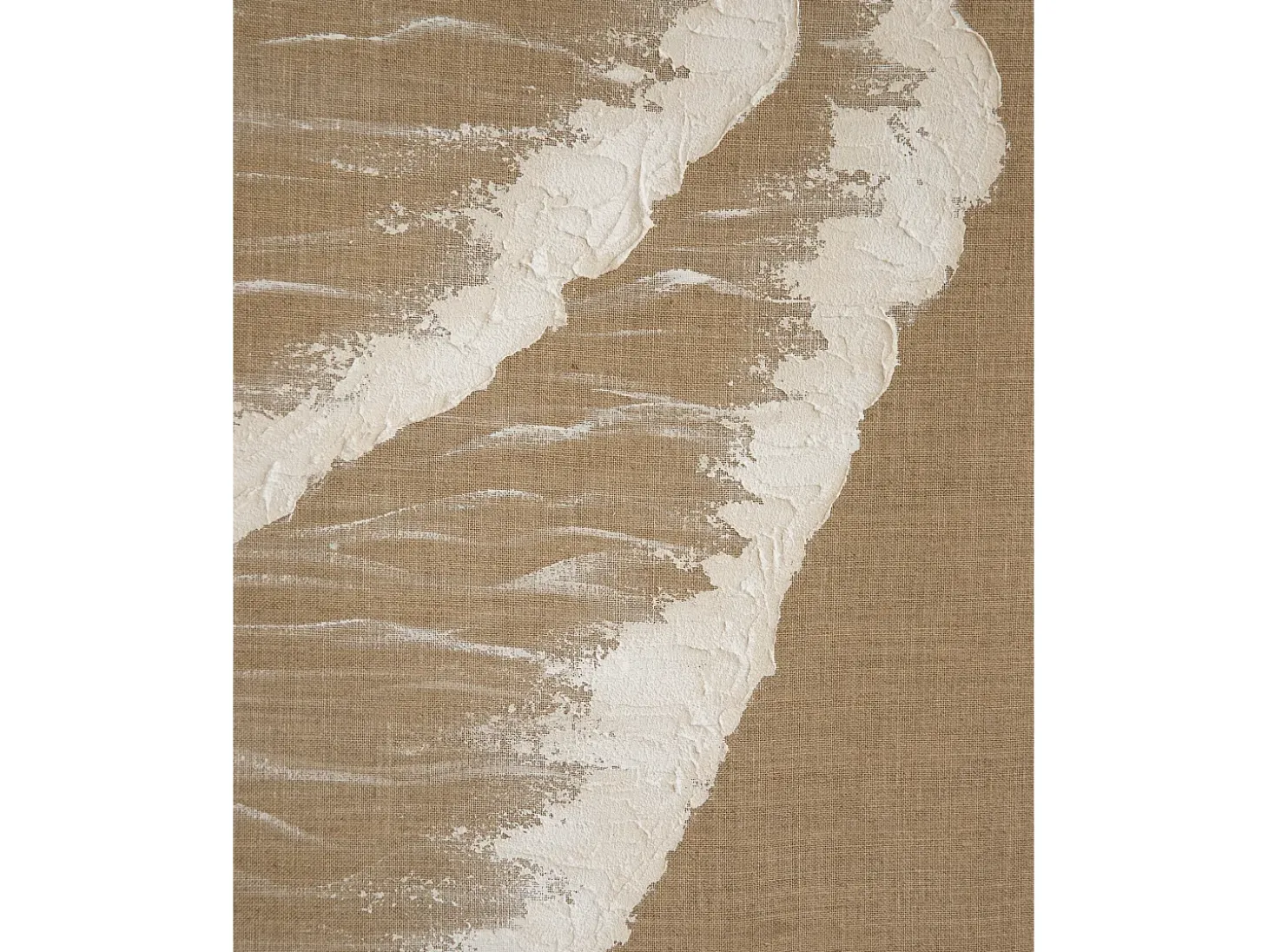 Cuadro decorativo sobre lienzo de lino con marco de madera marrón claro pintado artesanalmente con pintura al oleo de 100x150cm - ADRIANA - DECOWOOD