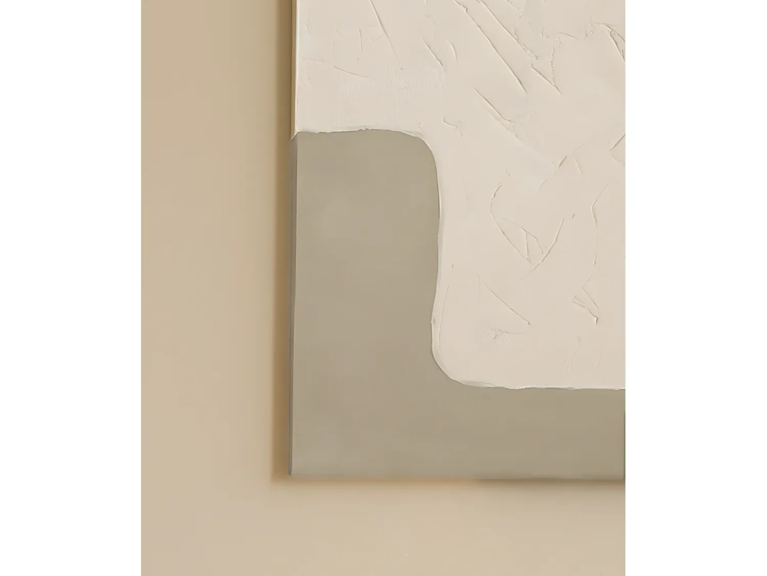 Clearance DECOWOOD Cuadro decorativo sobre lienzo de algodón con marco de madera marrón oscuro pintado artesanalmente con pintura al oleo de 100x150cm - VARO - Multicolor