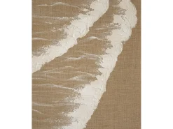 DECOWOOD Cuadro^Cuadro decorativo sobre lienzo de lino con marco de madera blanco pintado artesanalmente con pintura al oleo de 100x150cm - ADRIANA - Multicolor