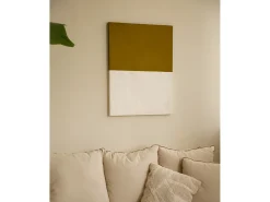 Cuadro decorativo sobre lienzo de algodón con marco de madera marrón claro pintado artesanalmente con pintura al oleo de 80x100cm - MARINA - DECOWOOD