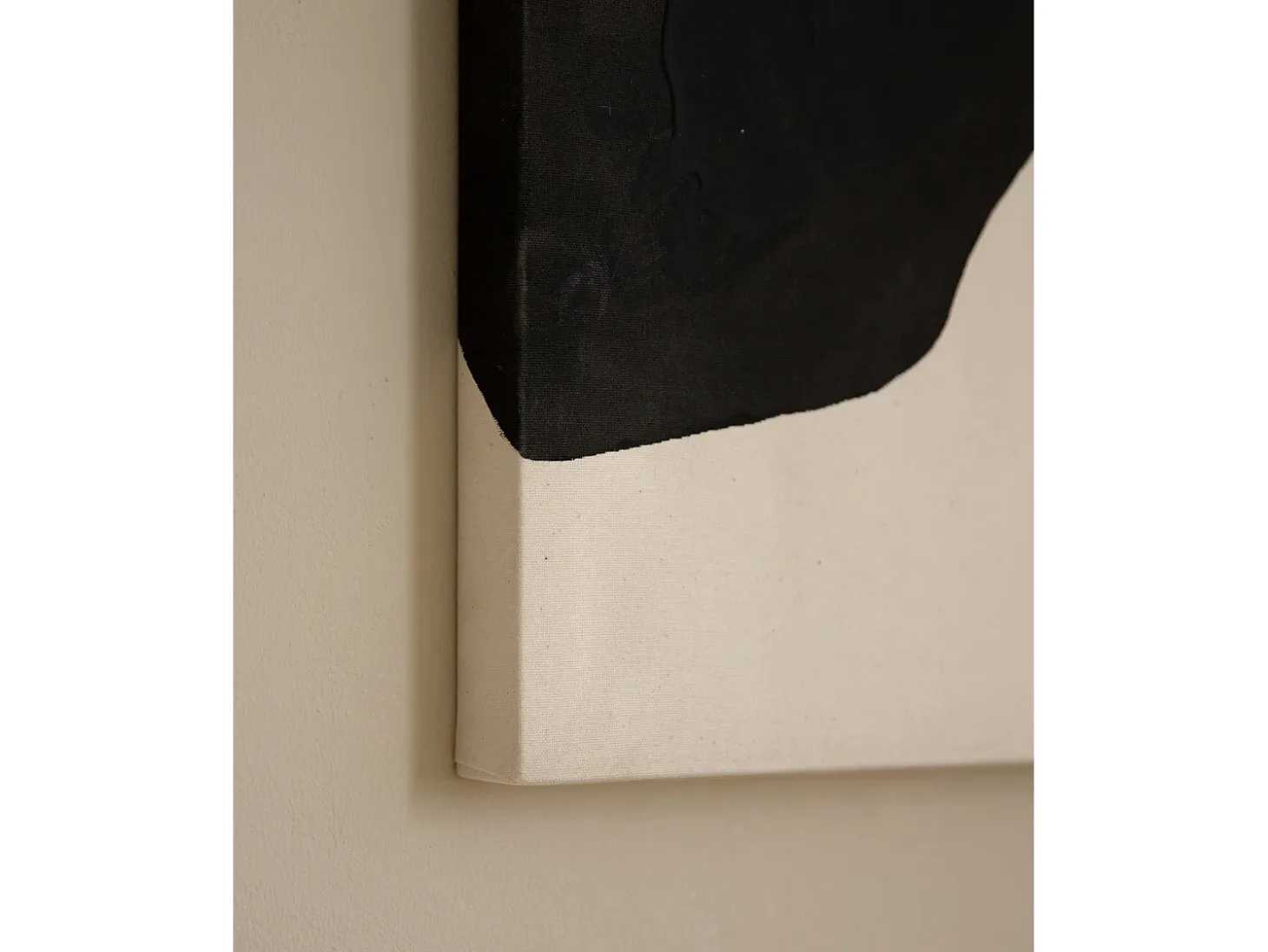 Cuadro decorativo sobre lienzo de algodón con marco de madera marrón claro pintado artesanalmente con pintura al oleo de 80x100cm - MISIA - DECOWOOD