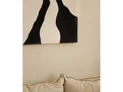 Cuadro decorativo sobre lienzo de algodón con marco de madera blanco pintado artesanalmente con pintura al oleo de 60x80cm - KUSAMA - DECOWOOD