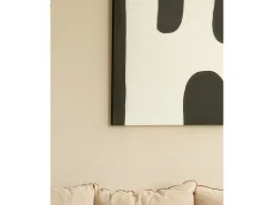 Cuadro decorativo sobre lienzo de algodón con marco de madera blanco pintado artesanalmente con pintura al oleo de 60x80cm - KIKA - DECOWOOD