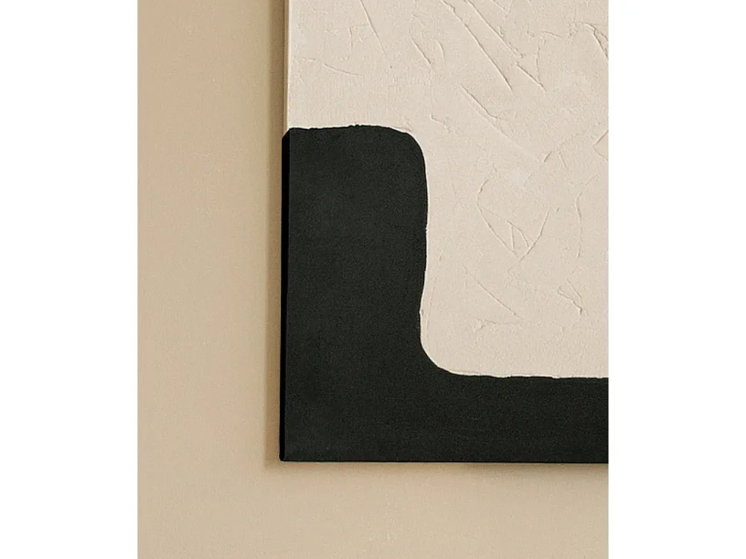 Cuadro decorativo sobre lienzo de algodón con marco de madera marrón claro pintado artesanalmente con pintura al oleo de 100x150cm - VARO - DECOWOOD