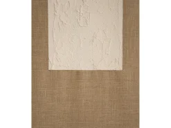 Sale DECOWOOD Cuadro decorativo sobre lienzo de lino con marco de madera blanco pintado artesanalmente con pintura al oleo de 80x100cm - NIMBA - Multicolor