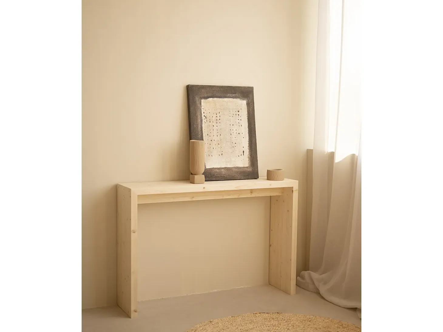 Cuadro decorativo sobre lienzo de algodón pintado artesanalmente con pintura al oleo sin marco de 60x80cm - GAIA - DECOWOOD