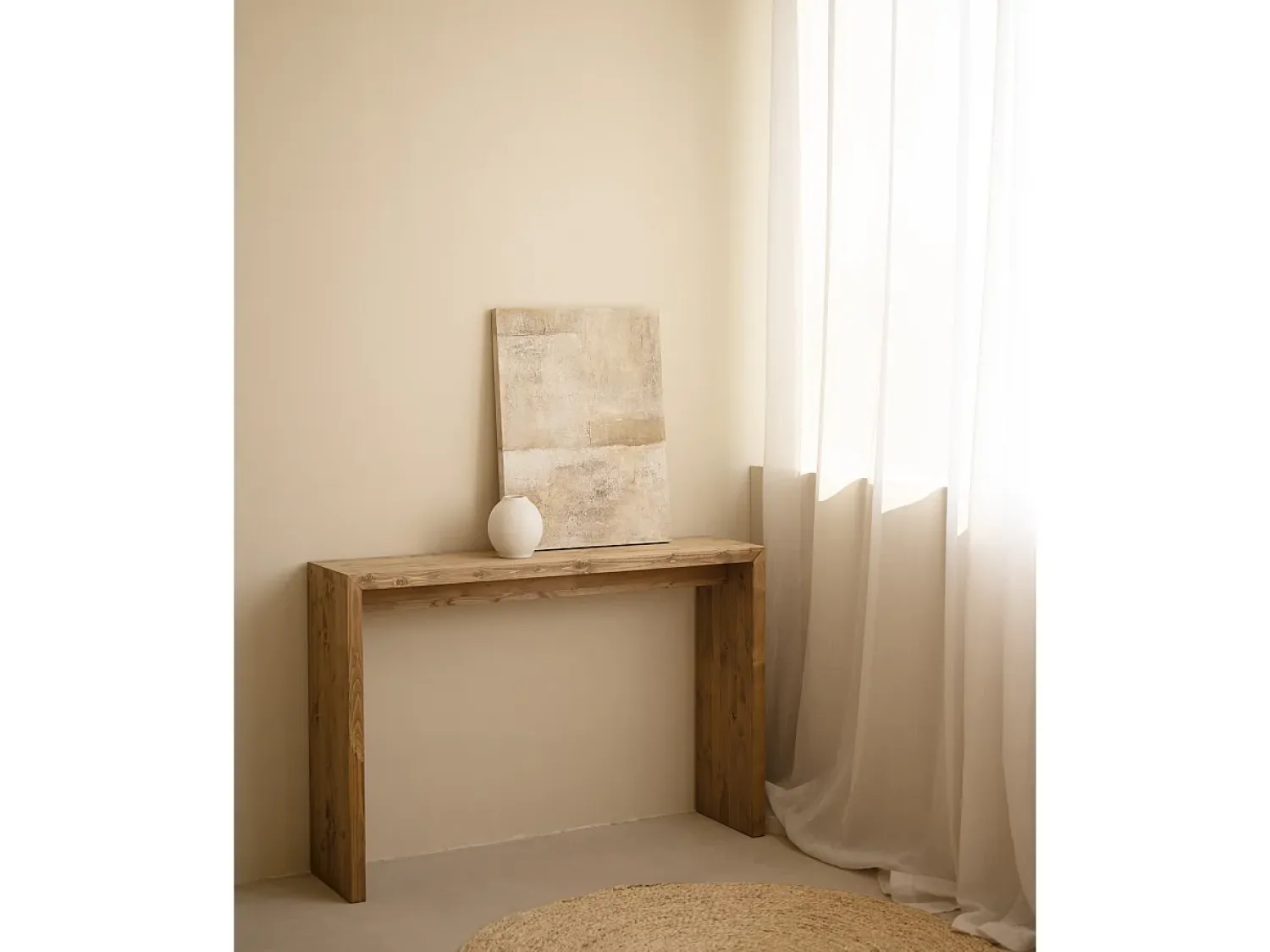 Sale DECOWOOD Cuadro decorativo sobre lienzo de algodón pintado artesanalmente con pintura al oleo sin marco de 100x150cm - NEVA - Multicolor