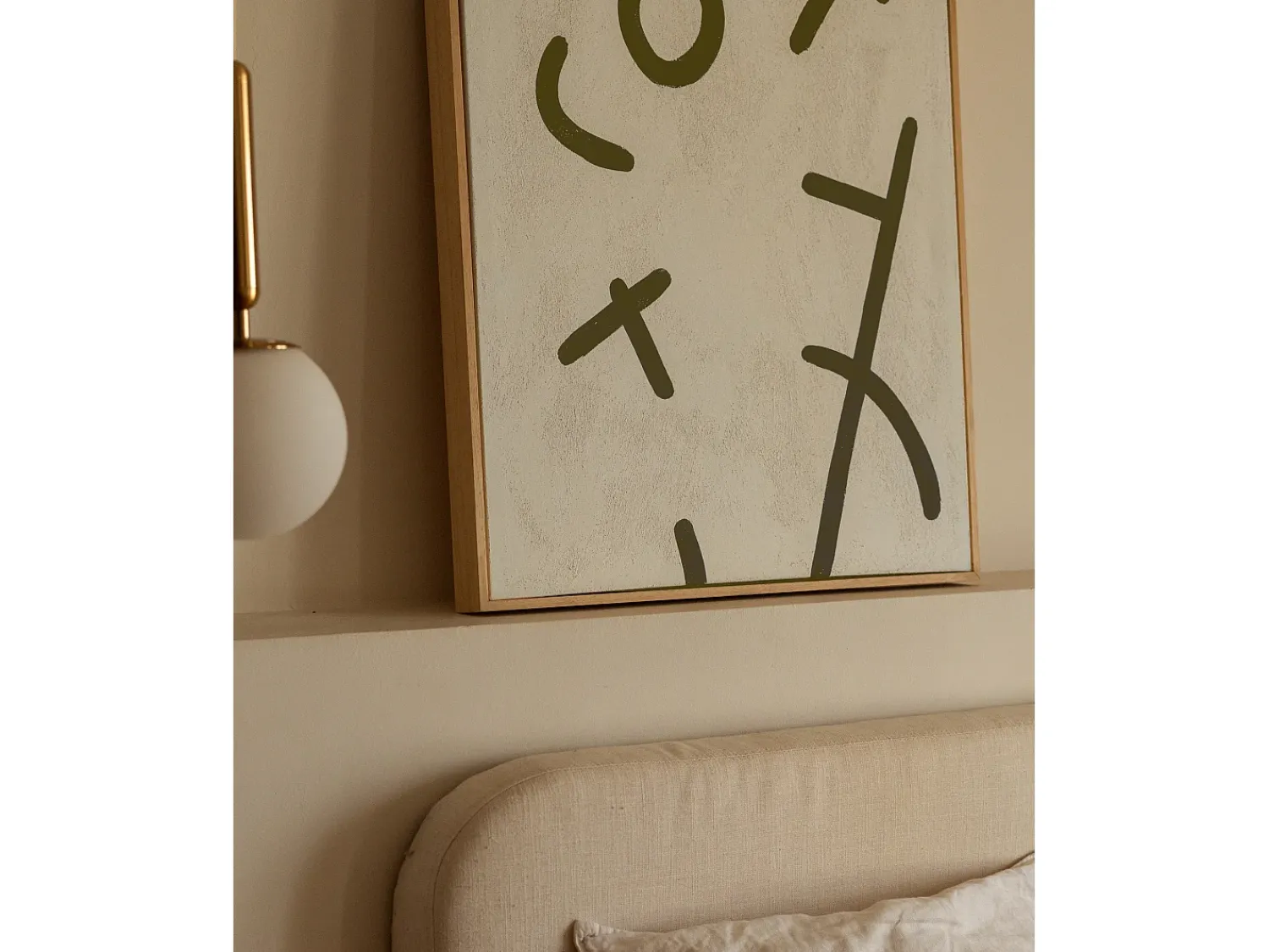 Sale DECOWOOD Cuadro decorativo sobre lienzo de algodón con marco de madera blanco pintado artesanalmente con pintura al oleo de 60x80cm - VIRGINIA - Multicolor