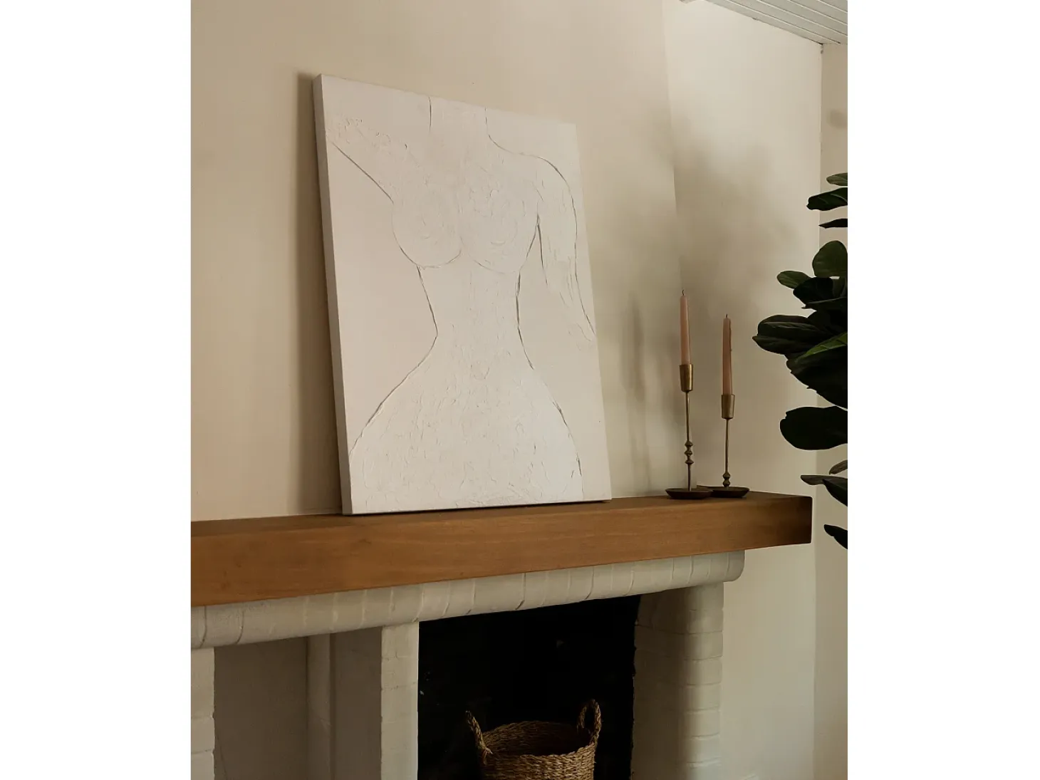 Cuadro decorativo sobre lienzo de algodón pintado artesanalmente con pintura al oleo sin marco de 60x80cm - LEO - DECOWOOD