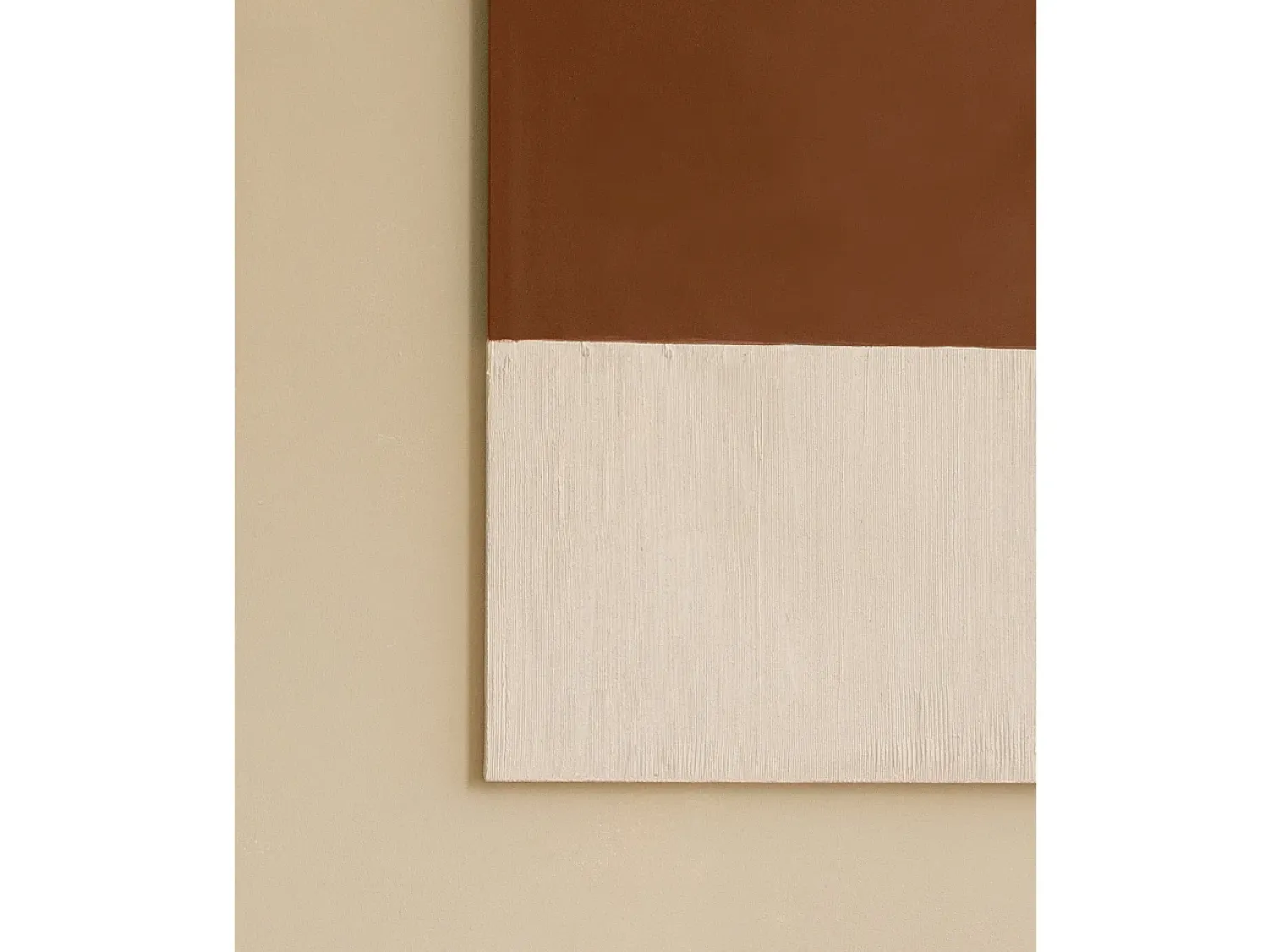 Clearance DECOWOOD Cuadro decorativo sobre lienzo de algodón con marco de madera marrón claro pintado artesanalmente con pintura al oleo de 100x150cm - MARINA - Multicolor