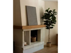 DECOWOOD Cuadro decorativo sobre lienzo de algodón pintado artesanalmente con pintura al oleo sin marco de 100x150cm - JAN - Marru00f3n