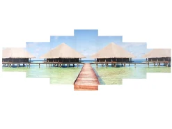 Sale MCW Cuadro H375 Pavo real (7 piezas), Playa Multicolor