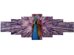 MCW Cuadro^Cuadro H375 Pavo real (7 piezas), Pavo real Multicolor