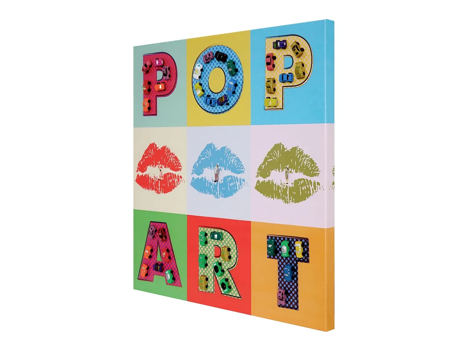 MCW Cuadro^Cuadro Pop Art + Coches Multicolor