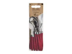 Best Cubertería 16 piezas Regaliz - Acero Inoxidable - Pradel Essentiel® Rojo