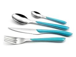 Sale Amefa Cubertería de 24 piezas Eclat Moderna y Brillante Azul turquesa