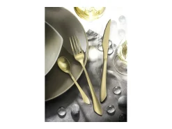 Amefa Cubierto^Cubertería de 16 piezas Instinct Champagne Mat - Acero Inoxidable Dorado