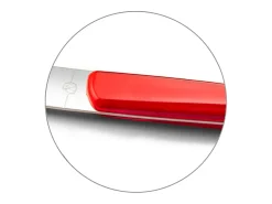 Lou Laguiole Cubierto^Cubertería de 24 piezas Montana Rouge - Mango de cristal , hoja de acero inoxidable microdentada, diseño contemporáneo Rojo