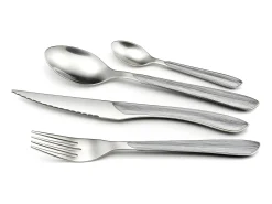 Amefa Cubierto^Cubertería Eclat Nature de 24 piezas en madera gris para 6 personas Gris claro