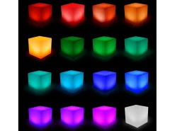 Sweeek Iluminación Exterior^Cubo de luz led con pilas Multicolor