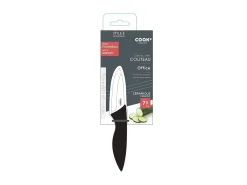 Cuchillo de Cerámica 16,6 cm con Mango Soft Negro y Funda Protectora