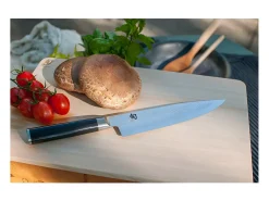 Outlet Cuchillo de Cocina Shun Classic 20cm Damasco 32 Capas Pakka Wood Negro