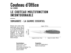 Discount Somagic Cuchillo de oficina de 3,5 pulgadas, gama Essentiel - Gris