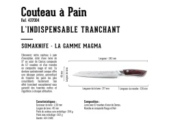 Cuchillo para pan, 8 pulgadas, gama Magma - SOMAGIC