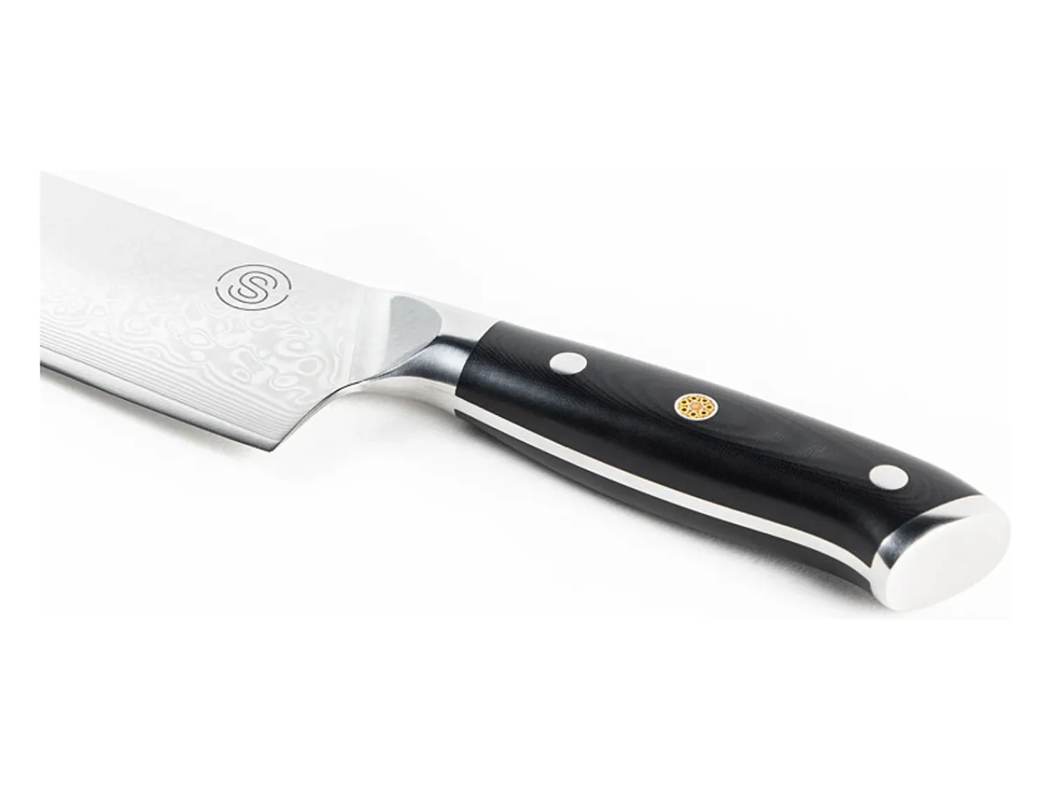 Best Somagic Cuchillo SANTOKU de 7 pulgadas, gama Signature - Negro