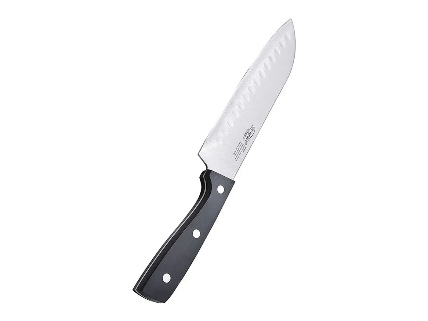 San Ignacio Cubierto^Cuchillo Santoku Expert Acero Inoxidable Satinado ABS (17,5 cm) Color natural claro